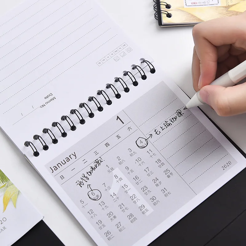 Креативный Единорог кактус устанавливаемый на стол рулонная бумага календарь с заметками ежедневный планировщик таблицы годовой Органайзер