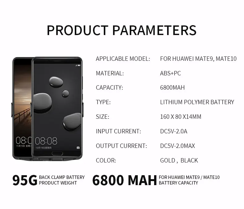 6800 мАч зарядное устройство чехол для Huawei Mate 9 10 ударопрочный аккумулятор внешний блок питания чехол для Huawei Mate 9 power Case