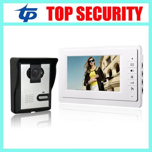 

7inch color screen video door phone IP64 waterproof door access control 7" video intercom wired door bell color video door phone