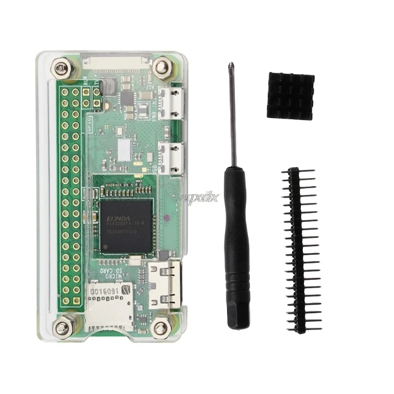 

Acrylic Case Aluminum Heat Sink GPIO 40-Pin Connector Kit For Raspberry Pi Zero Drop ship