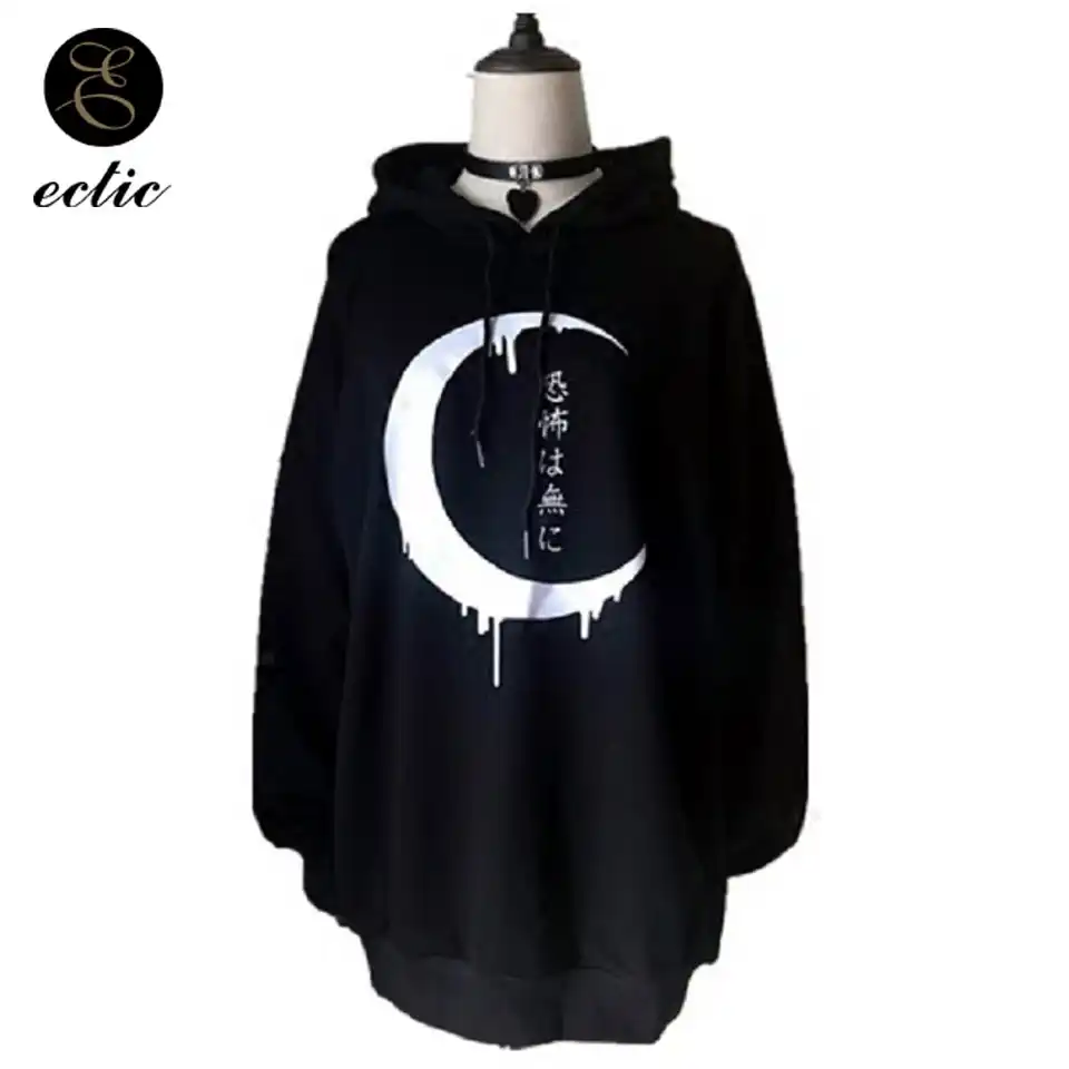 Sudadera con capucha con letras japonesas para Mujer, suéter estilo bruja, Sudadera  gótica con capucha, Ropa de Luna, suéter de Horror para Mujer 2019|Sudaderas  con capucha y sudaderas| - AliExpress