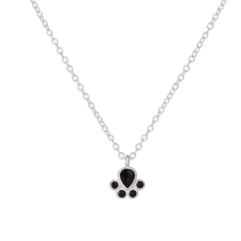 New Fashion Animal Paws Necklace Cute Cat Footprint Charm Necklace