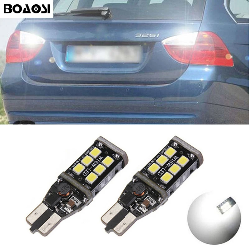 BOAOSI 2x Error Free White LED Rear Reversing Tail Light Bulbs 921 912