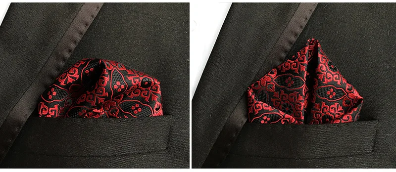 Новый дизайн носовой платок из полиэстера золотой и черный Пейсли мужские модные клетчатые квадранные Карманные Платки для мужчин костюм