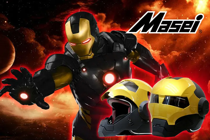 Шлем MASEI IRONMAN мужской/женский мотоциклетный открытый шлем с открытым лицом 610 АБС