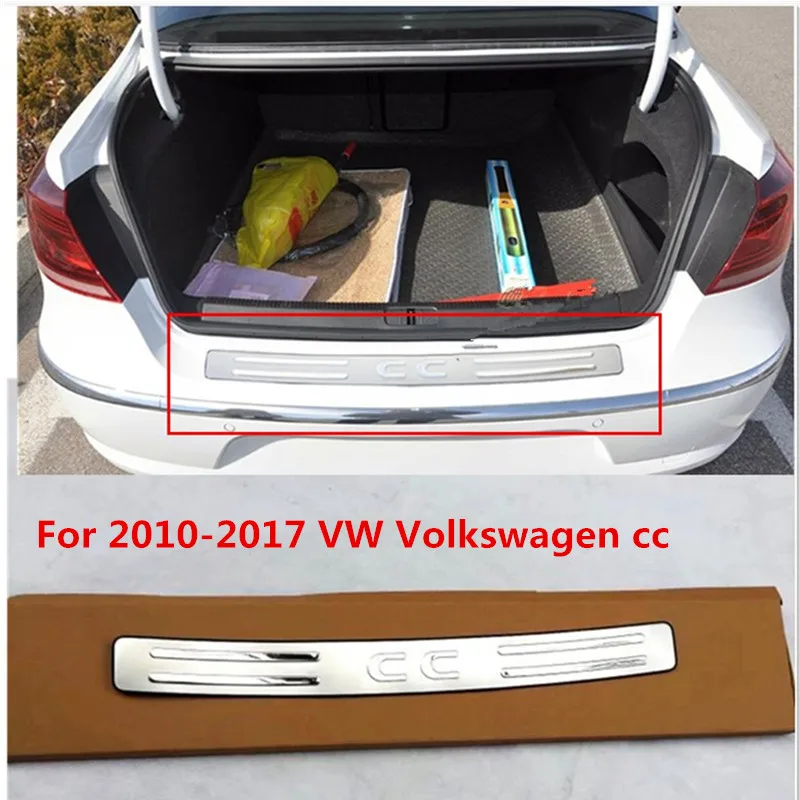 

High quality Car styling stainless steel Rear bumper Protector Sill For 2010-2017 VW Volkswagen cc