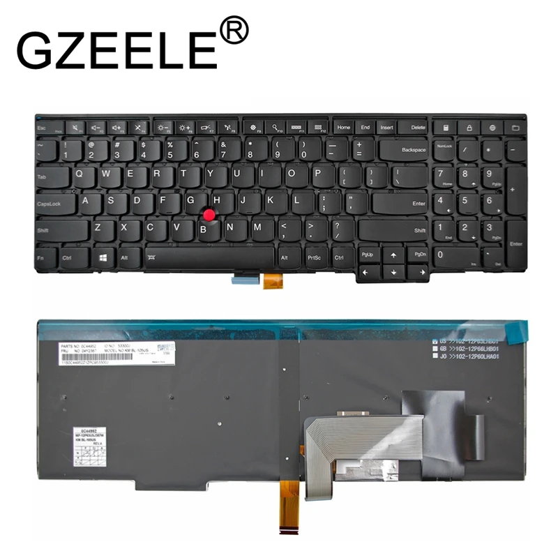 GZEELE new for Lenovo for Thinkpad E531 E540 W540 T540P backlit laptop keyboard US new original for lenovo thinkpad e531 e540 l540 w540 t540p us keyboard backlit backlight illuminated 04y2652 0c45217 04y2689