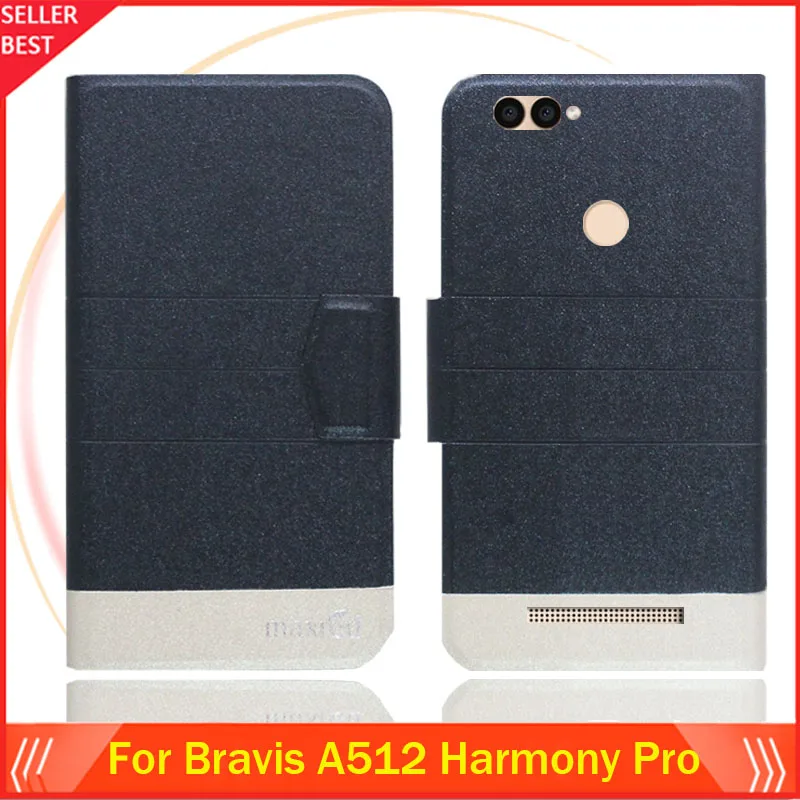 

5 Colors Hot!! Bravis A512 Harmony Pro Case Customize Ultra-thin Leather Exclusive Phone Cover Book Card Slots Free Shipping