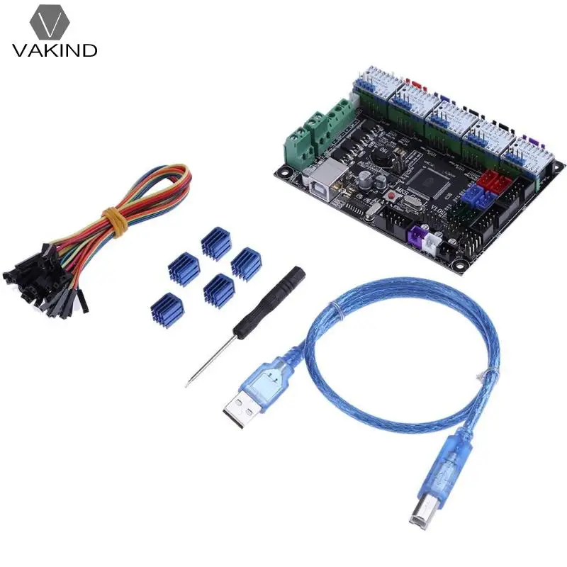 

MKS Gen V1.0 Intergrated Motherboard Mainboard Control Board +5pc TMC2130 V1.1 Stepper Motor Drivers w/ Heatsink 3D Printer Part