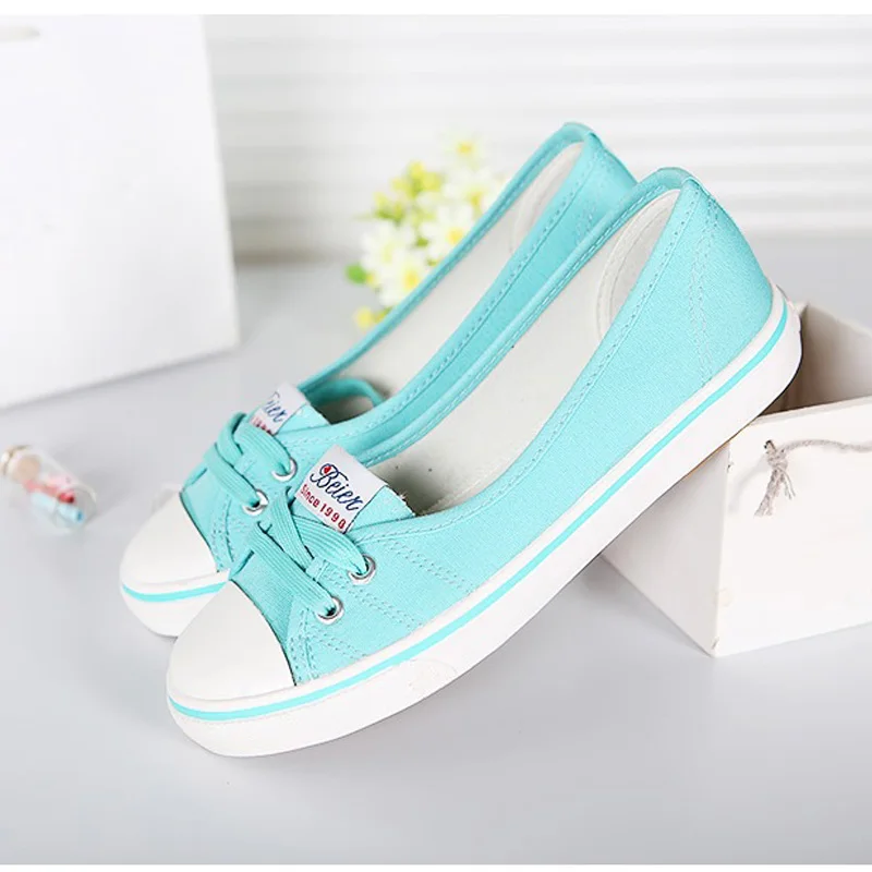 Womens casual canvas slip on shoes Clearance