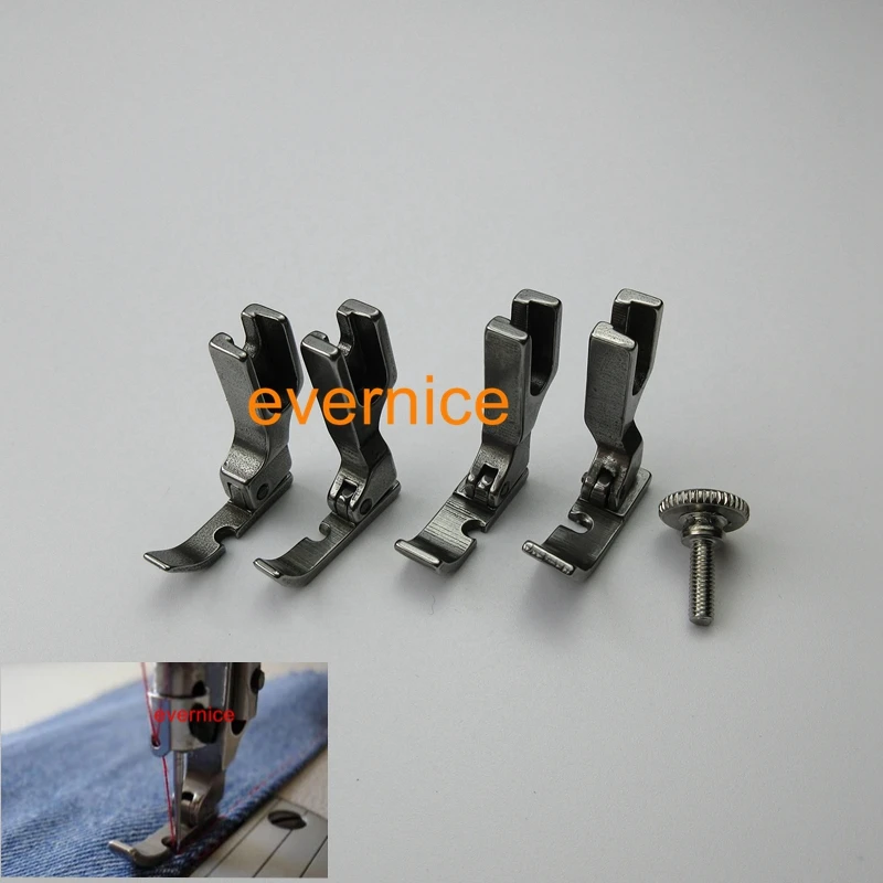 

4 LEFT+RIGHT NARROW WIDE HINGED CORDING ZIPPER FEET/FOOT for YAMATA FY8500, FY8700