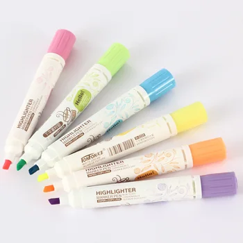 

12 pcs/lot Fluorescent Highlighter Pen Office Writing Mark