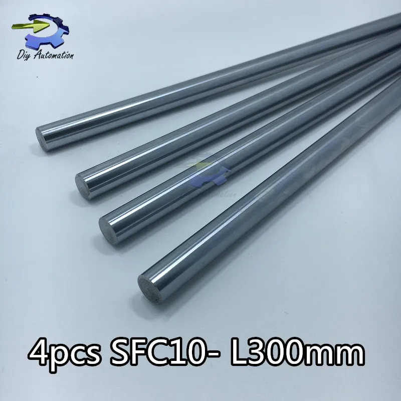 

Free shipping 4pcs SFC10 mm - L300mm chrome plated Cylinder Linear Rail Round Rod Shaft Linear Motion Shaft for CNC XYZ
