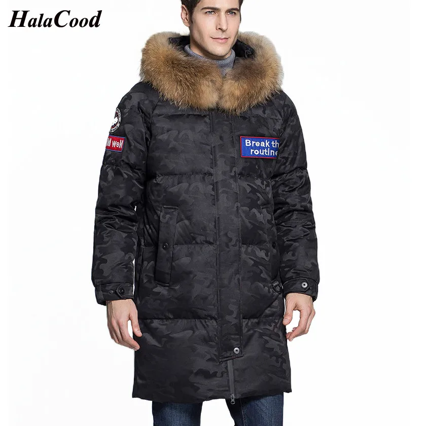 

Halacood Male High Quality Military Down Jacket Men White Duck Down Long Coat Male Jacket Coat Windproof Warm 2018 Autum Winter