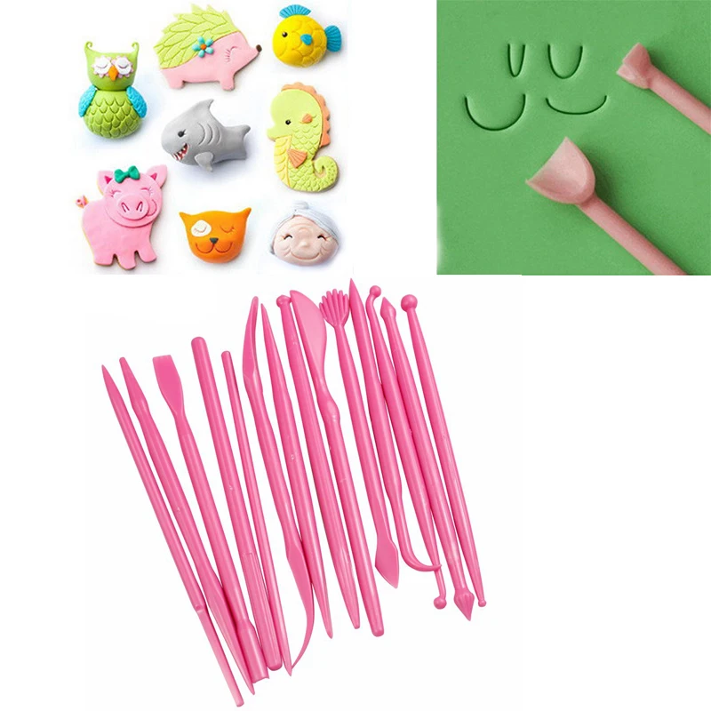 

14Pcs/Set Food Grade Plastic Cake Fondant Decoration Pen Cake Dessert Decoration Modeling Tools Cake Decorating Tools