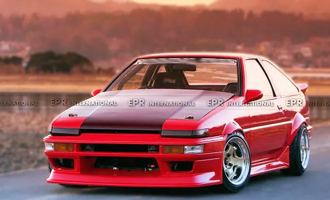 FRP RUF комплект для Тойота AE86 Trueno стиль стекло волокно передний/задний бампер