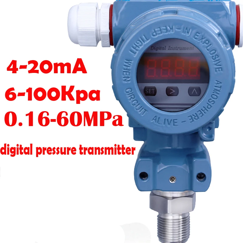 intelligent LED Digital pressure transmitter 4 20mA Diffused Silicon