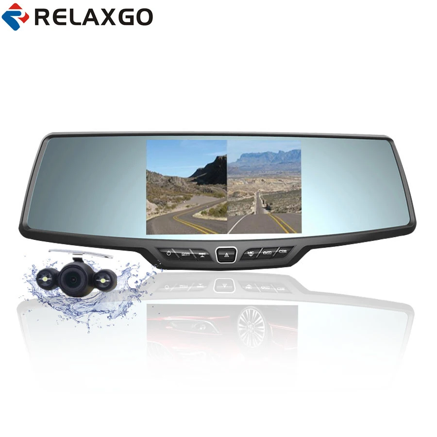 Relaxgo 4 3 car font b camera b font recorder full hd 1080p rearview mirror font