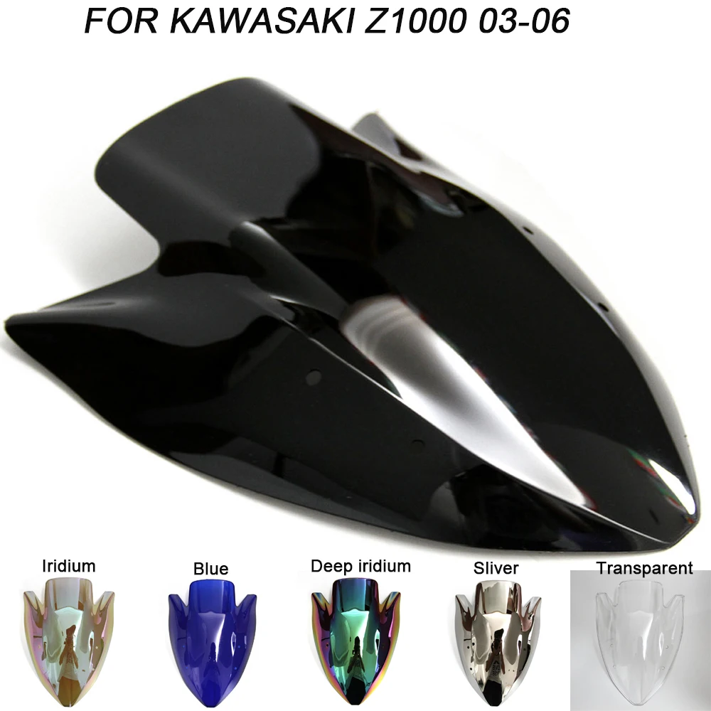 ABS ветровое стекло для Kawasaki Z1000 2003 2004 2005 2006 лобовое мотоцикла иридиевые ветровые