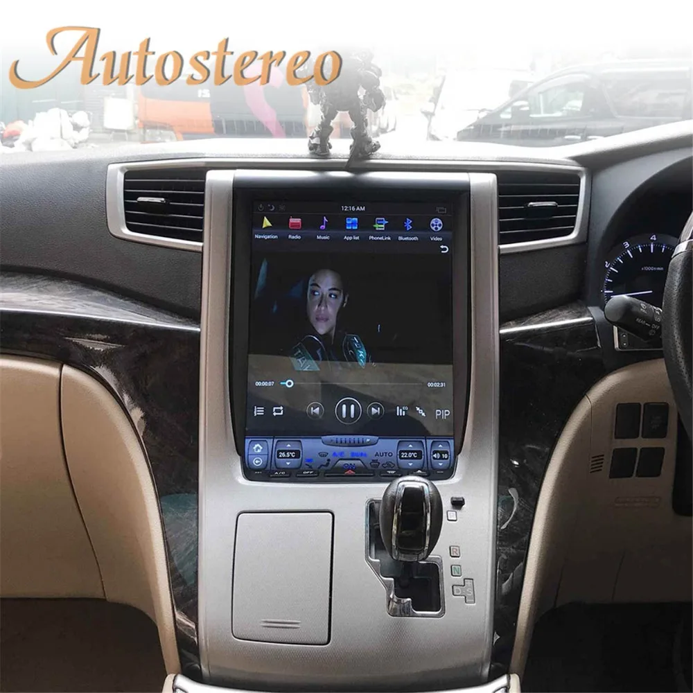 Android 7 Автомобильный gps навигатор для Toyota Alphard 2007-13 головное устройство мультимедийная лента Авторадио рекордер без DVD плеера 2K Tesla стиль