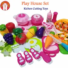 Прекрасный слишком Еда фруктов, овощей, очистки кожуры игрушки Olastic Пластик игрушечная кухня с посудой для девочек Детский обучающий воображаемый игровой набор