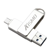 Kismo USB3.0 type-C флеш-накопитель 16 ГБ 32 ГБ 64 Гб 128 ГБ type-c карта памяти type-C ручка-накопитель для samsung S8 S9 huawei mate 20 P10