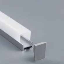 30 шт(60 м) много, 17 мм широкий подвесной светодиодный источник освещения алюминиевый профиль с прозрачным или молочный рассеянный крышкой и торцевыми колпачками