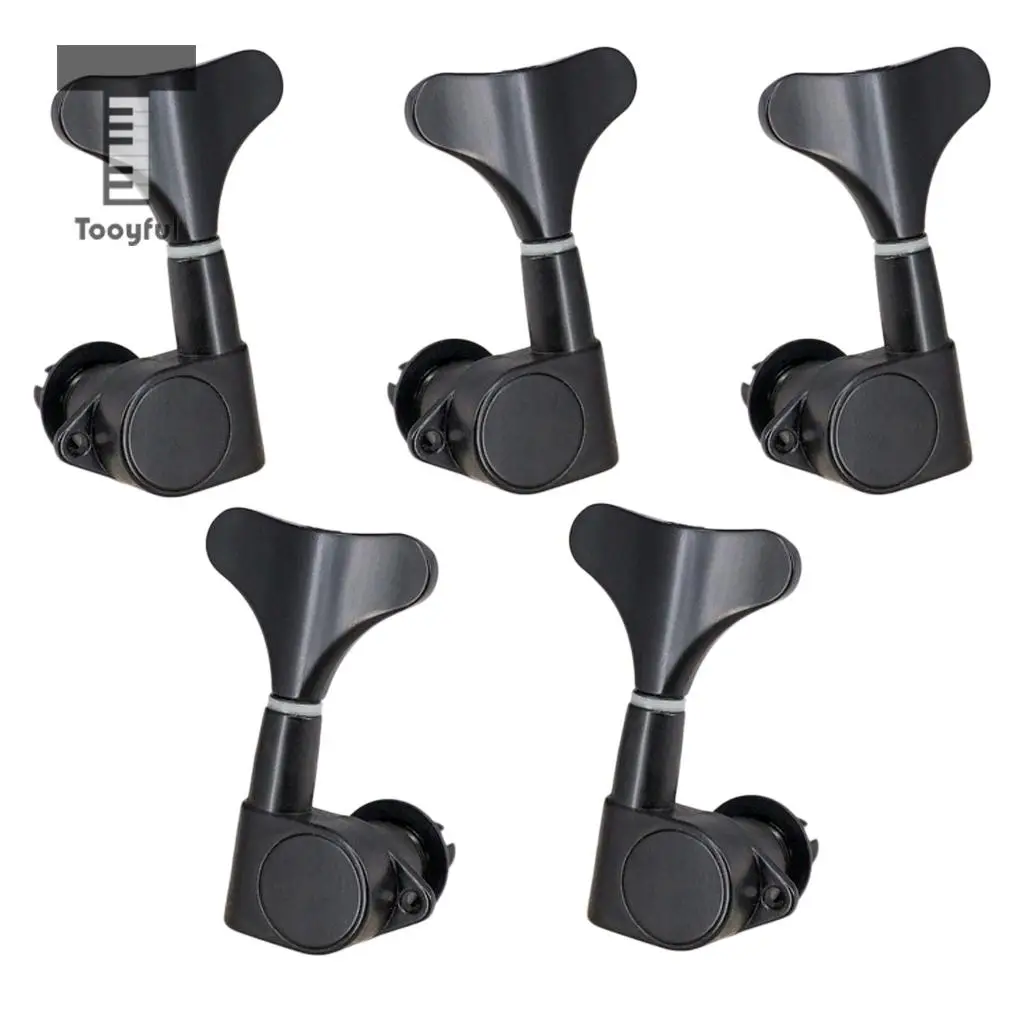 Tooyful Electric Bass String Tuning Peg Tuner Sealed Fish Tail Button for 4/5/6 String Bass