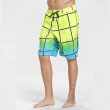 SBART бренд летние популярные мужские пляжные шорты быстросохнущие решетчатая доска шорты мужские плавки