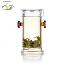 1 х 200 мл двойная красная ручка уши жаропрочное стекло Чайник Вода Кофе чайник с заваркой и круглой крышкой