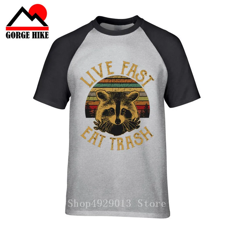 

Cute Racoon Tees Shirt Live Fast Eat Trash Shirt Funny Saying Procyon lotor Tshirt Bear Shirt Funny Protect Wild Animal t shirt