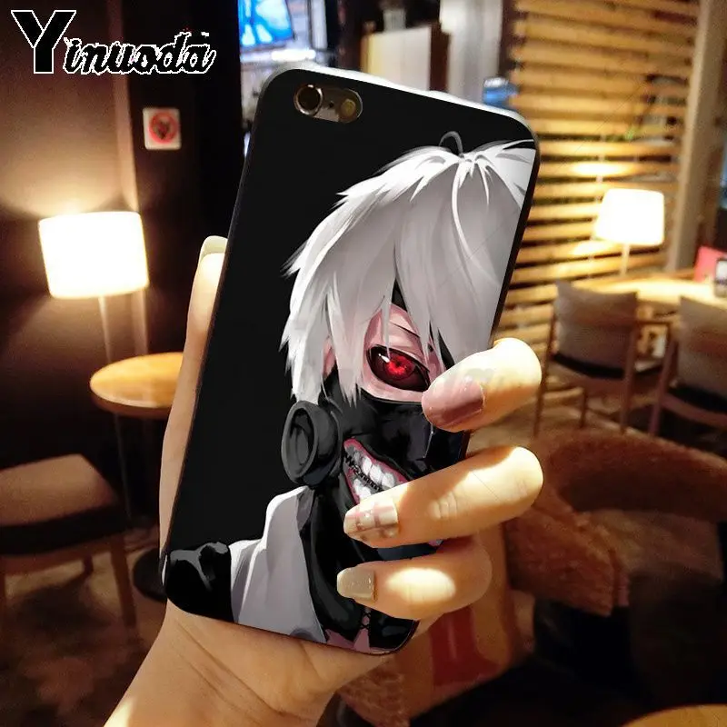 Yinuoda Токийский вурдалак аниме Kaneki Ken мягкий силиконовый черный чехол для телефона для iPhone X XS MAX 6 6s 7 7plus 8 8Plus 5 5S SE XR - Цвет: A14