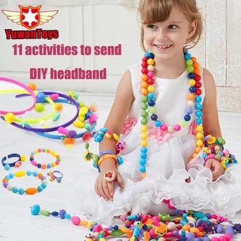 

300pcs Cordless POP Beaded DIY Creative Toys Clasp Together Jewelry Fashion Kit DIY Educational Toy Gifts For Girl