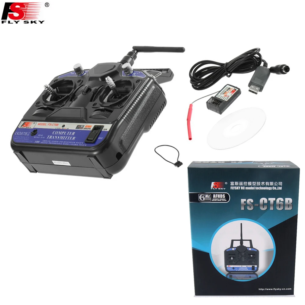 1set FlySky FS-CT6B CT6B 2.4G 6CH Radio Transmitter+FS-R6B 6CH Receiver(TX FS-CT6B+RX FS-R6B)(Mode1/Mode2 for choose