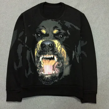 

New 20s High Men High quality Rottweiler Hoodies Hoody hooded Sweatshirts velvet Cotton Drake Thicken Fleece Kenye #d19