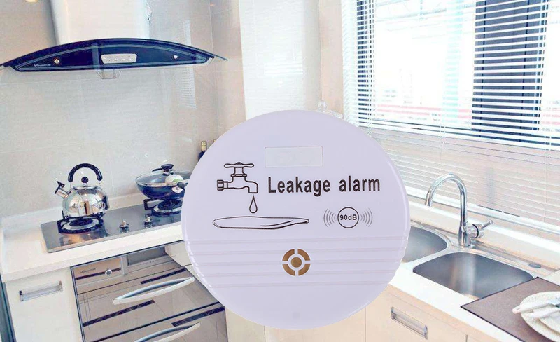 Stand Alone Wireless Water Leak Detector Sensor 90dB Sounder Water Leakage Alarm for Home Kitchen 8