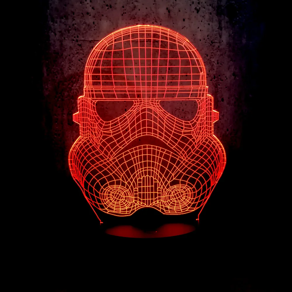3D ночник Звездные войны штурмовик фигура светодиодная USB лампа градиент лава