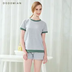 Новые модные женские туфли Летние пижамы Наборы для ухода за кожей, Sleepwears Костюмы короткий рукав Домашняя одежда ночь носит для дам Размеры