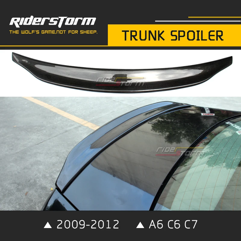 

caracter-e performance design carbon fibre rear trunk spoiler boot duck lip wing for Audi A6 C6 2009-2012 A6 C7 2013-2017