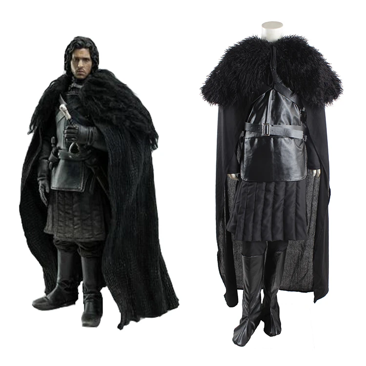 NOVEDAD DE 2016! chaqueta de invierno hombres adultos, disfraz de Juego de tronos, disfraz de Cosplay de Jon Snow, conjunto completo|game thrones cosplay|cosplay game of thronescostume game of