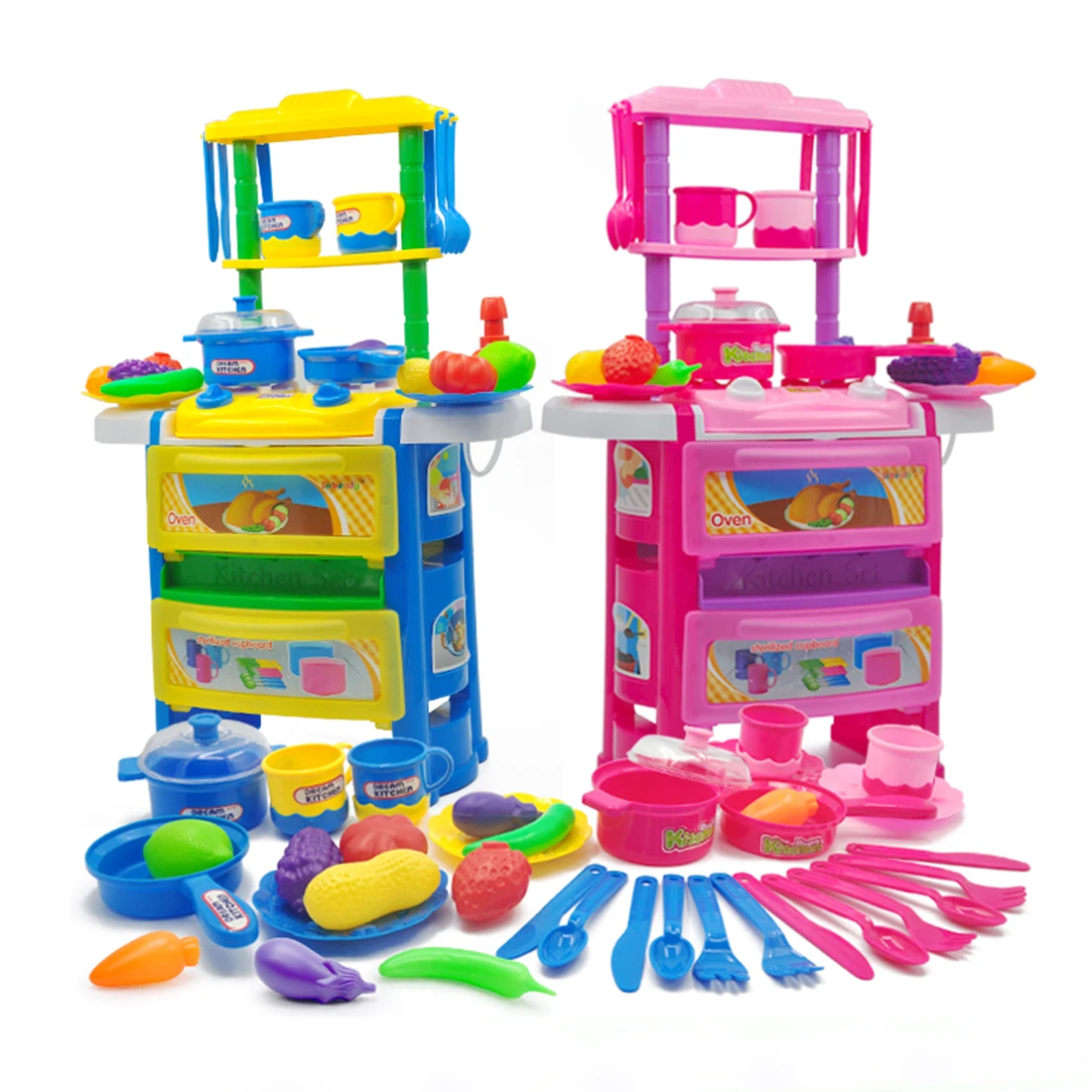 

Kids Kitchen Toys Pretend Play Cooking Toys Tableware Sets Baby Kitchen Cooking Simulation Model Happy Pretend Play Toys Kitchen