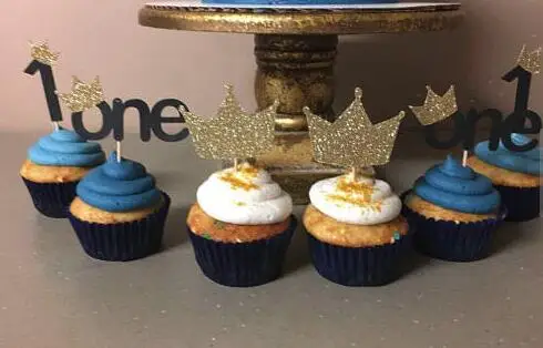 Glitter Where The Wild Things Are 1St Birthday Cupcake Toppers Baby Shower Battesimo Wedding Dance Party Decor