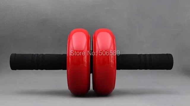 US $65.00 free shipping body building fitness double -wheeled Ab rollers LX05 handle 12 cm wheel 15 cm