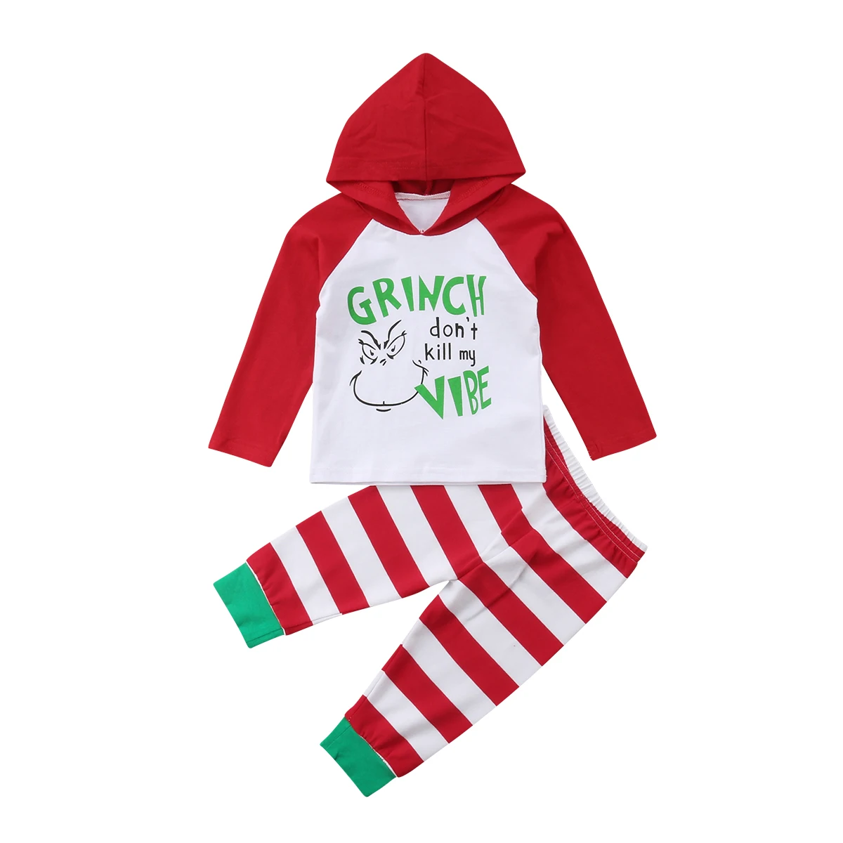 

New Casual Newborn Baby Girl Boy Xmas Clothes Long Sleeve Hoodies Hooded Tops Striped Pants Leggings 2pcs Fashion Outfits UK