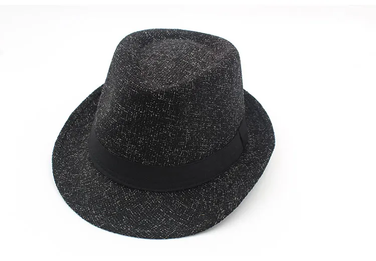 Hat gangster Hat men felt  fedora Hats for men women 58 cm adjustable  (4)