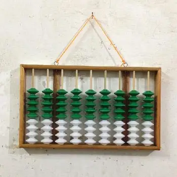 

Chinese Abacus 9 Column 9 Beads Wood Hanger Big Size NON-SLIP Abacus Chinese Soroban Tool In Mathematics Education for Teachers