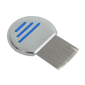 

Rounded end Anti-slip Comb Hair Rid Headlice stainless steel Metal Teeth feb3