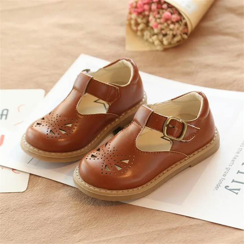 

2019 spring new children baby small leather shoes casual non-slip girls princess flat shoes Female child soft bottom dance shoe