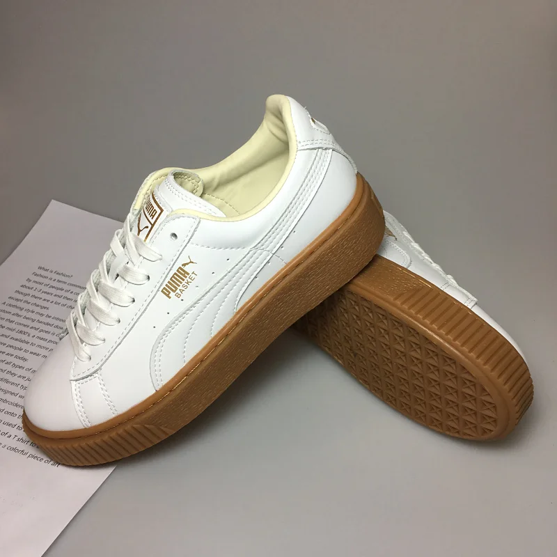 2018 novedad PUMA Fenty de Cleated Creeper Suede Sneakers zapatos de bádminton para mujer|Bádminton| -