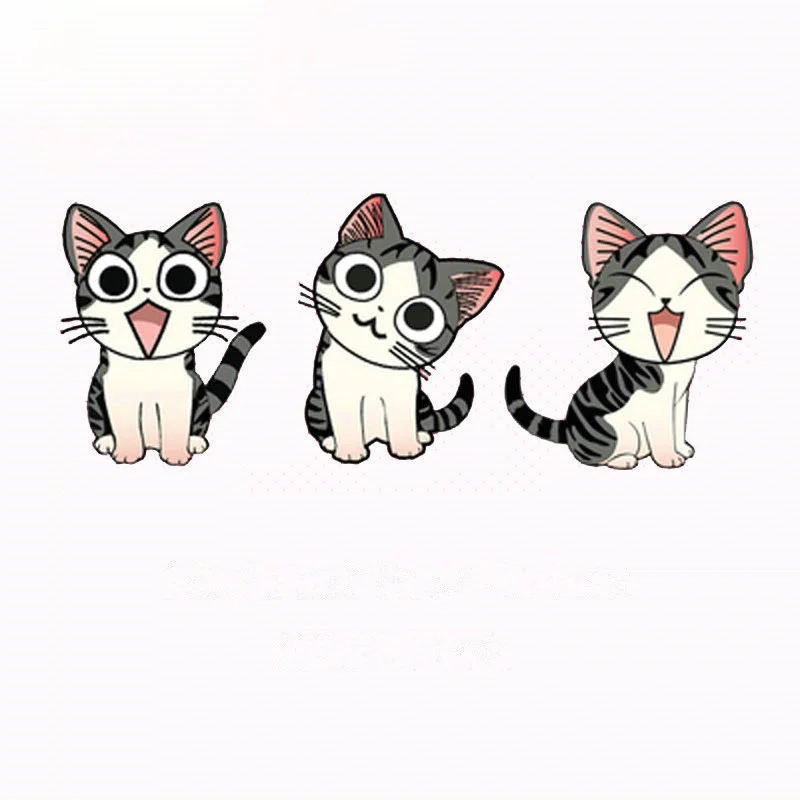 

10pcs Heat Transfer Vinyl Iron On Transfers For Clothes T shirt Cute Cat Patch PVC Fabric Transfer Paper Sticker Applique Badge